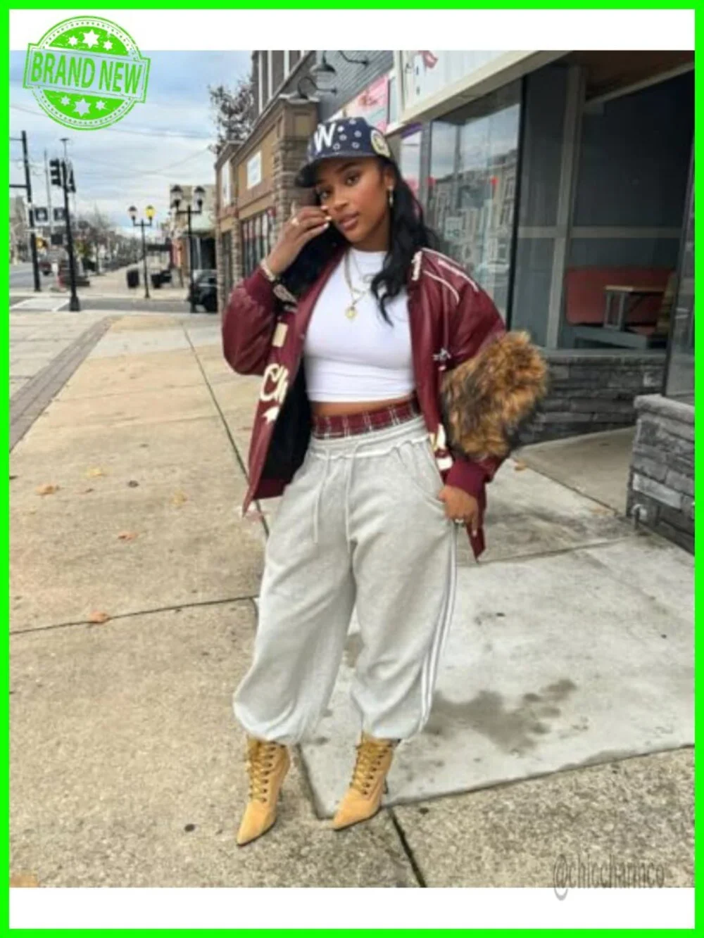 Faux Leather Oversized Motocross Racing Varsity Bomber Jacket Vintage Streetwear